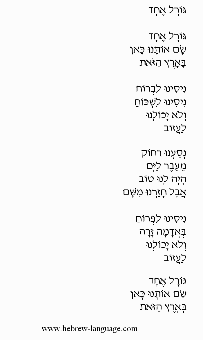 Hakotel by Ofra Haza: Hebrew Lyrics